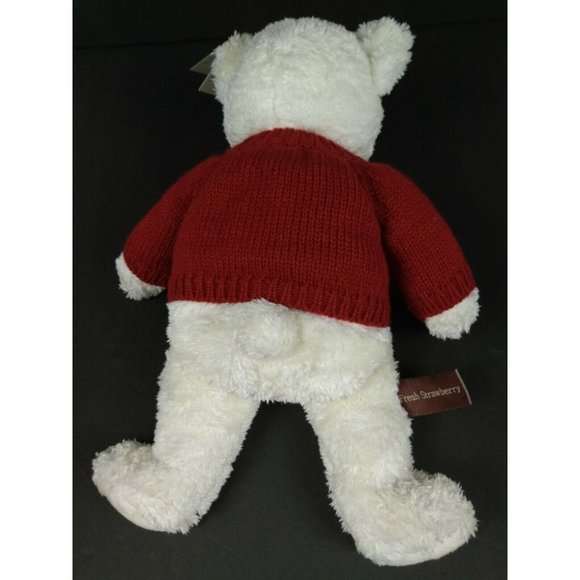 Herrington 14" Plush Teddy Bear Cheesecake Factory Fresh Strawberry w/ Snowman - Picture 3 of 7